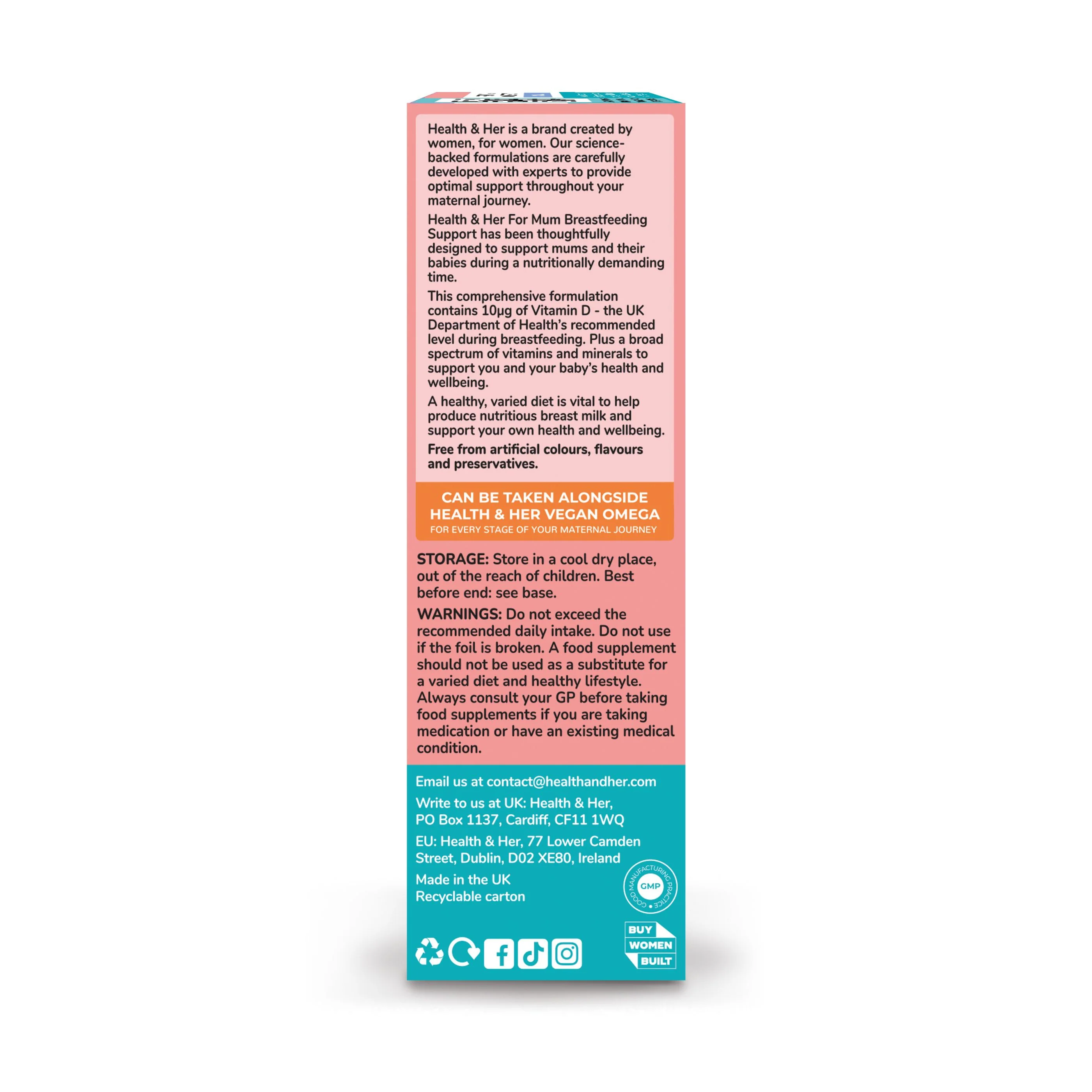 Health & Her For Mum After Pregnancy Breastfeeding Multi-Nutrient Support - Image 11