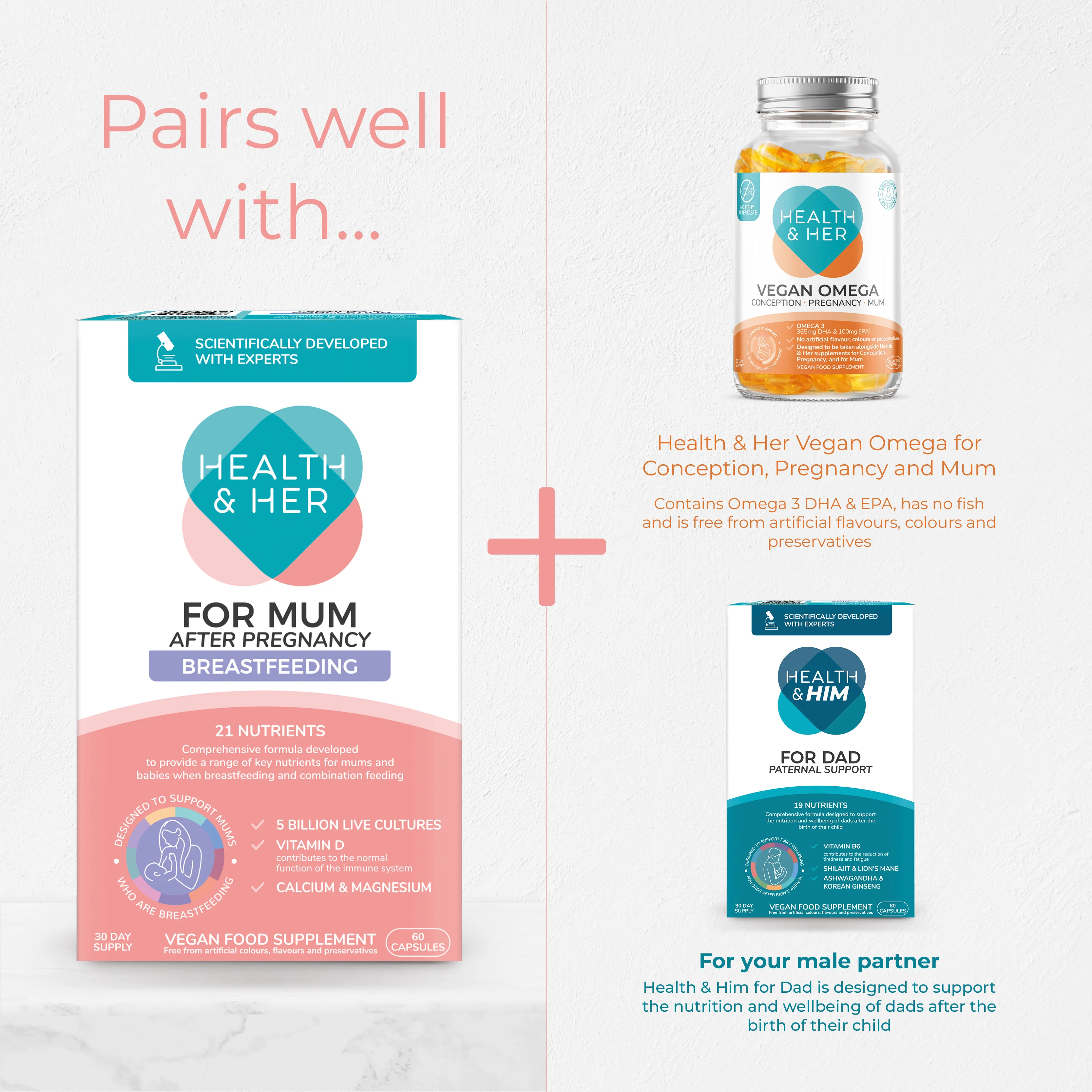 Health & Her For Mum After Pregnancy Breastfeeding Multi-Nutrient Support - Image 7
