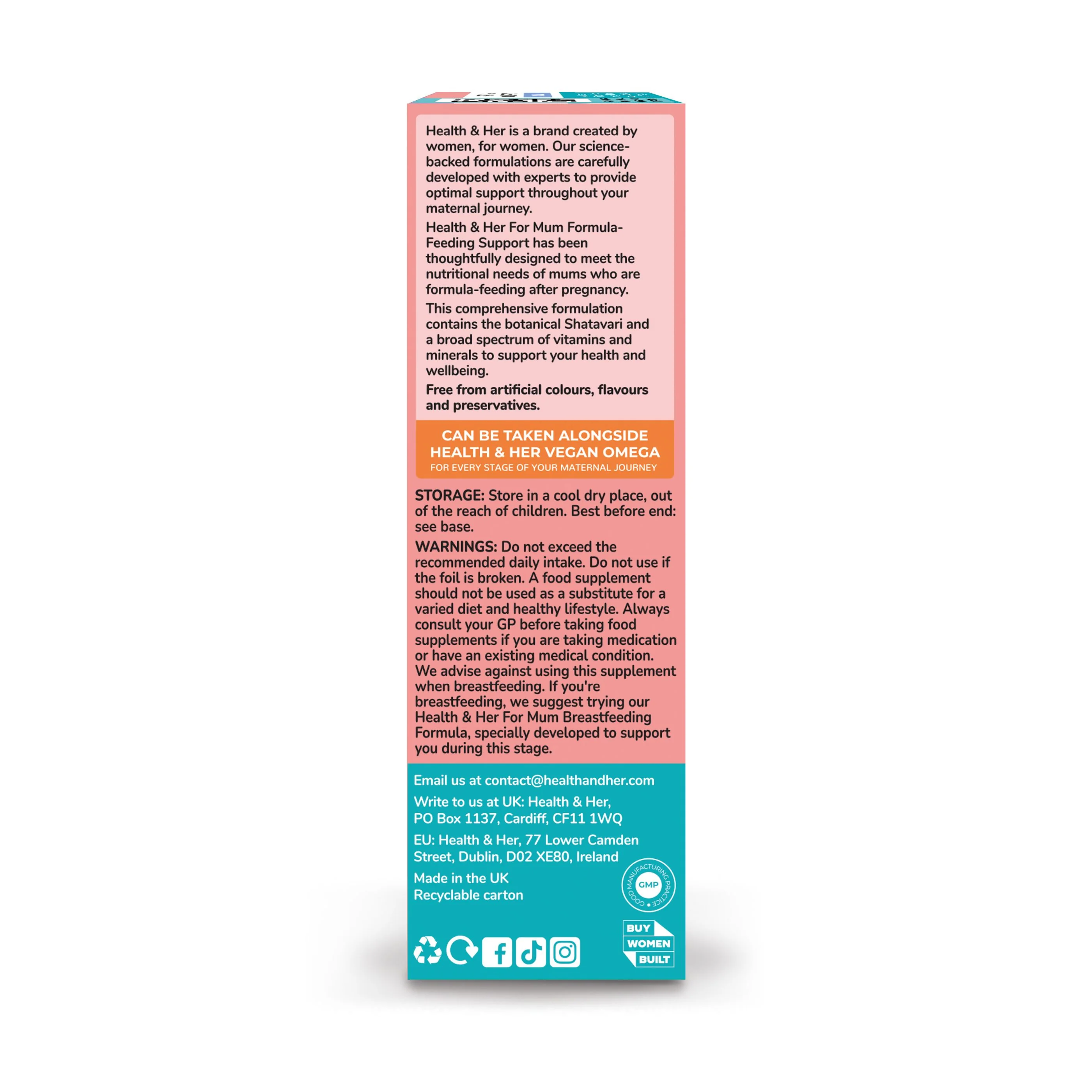 Health & Her For Mum After Pregnancy Formula-Feeding Multi-Nutrient Support - Image 11