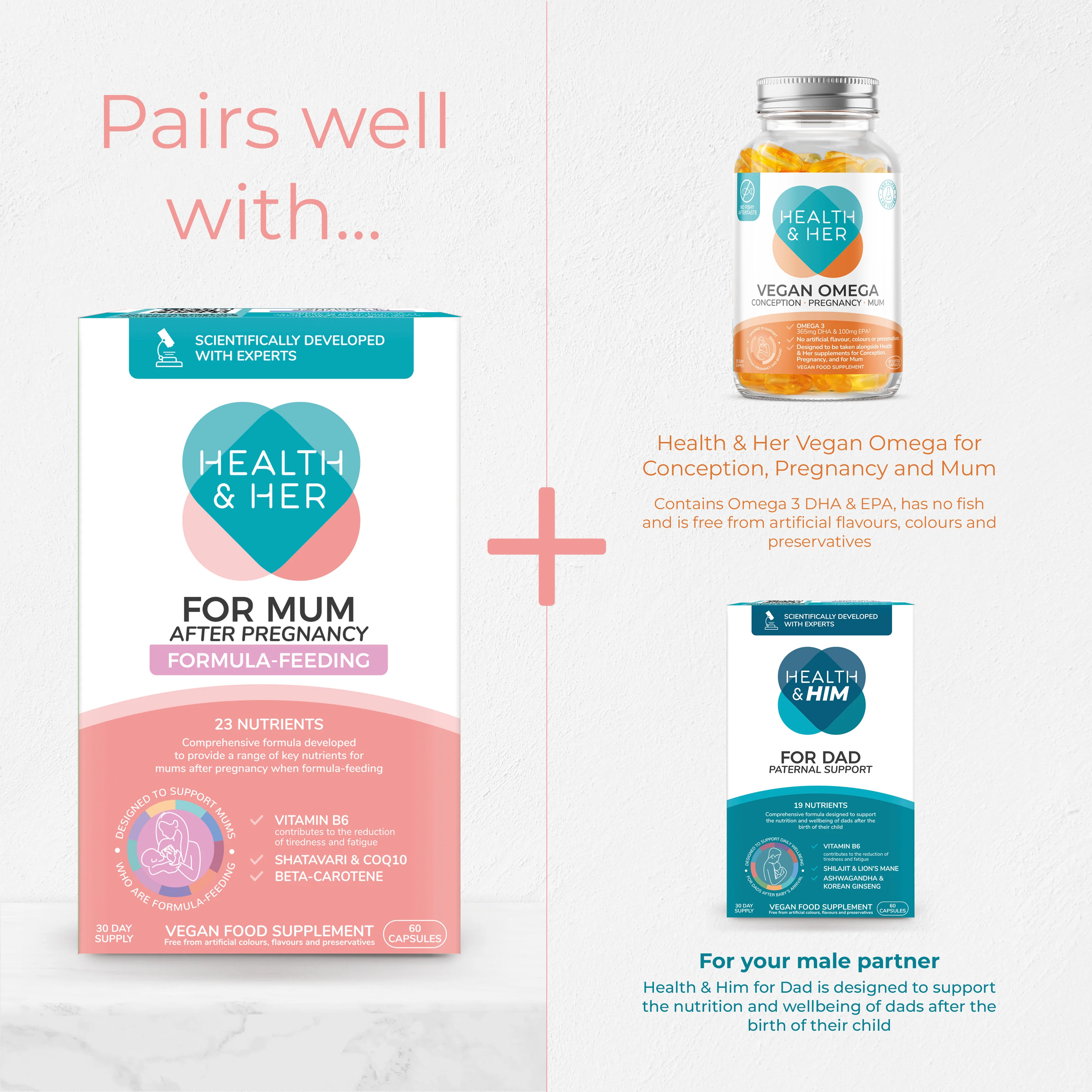 Health & Her For Mum After Pregnancy Formula-Feeding Multi-Nutrient Support - Image 7